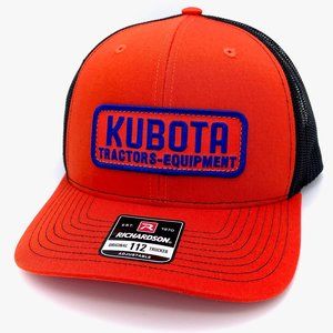 Kubota Vintage Patch Hat - Orange/Black Richardson 112 Trucker Cap
